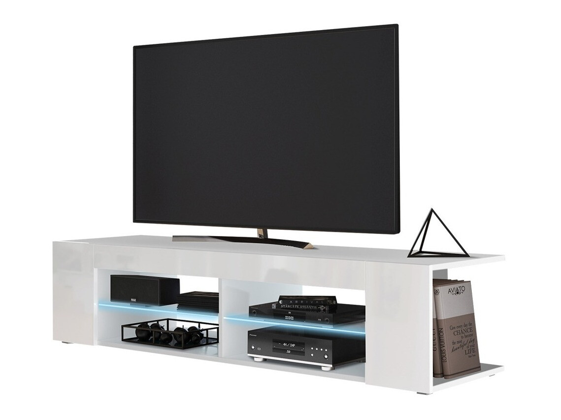 TV-meubel Ver (Wit + Glanzend wit)