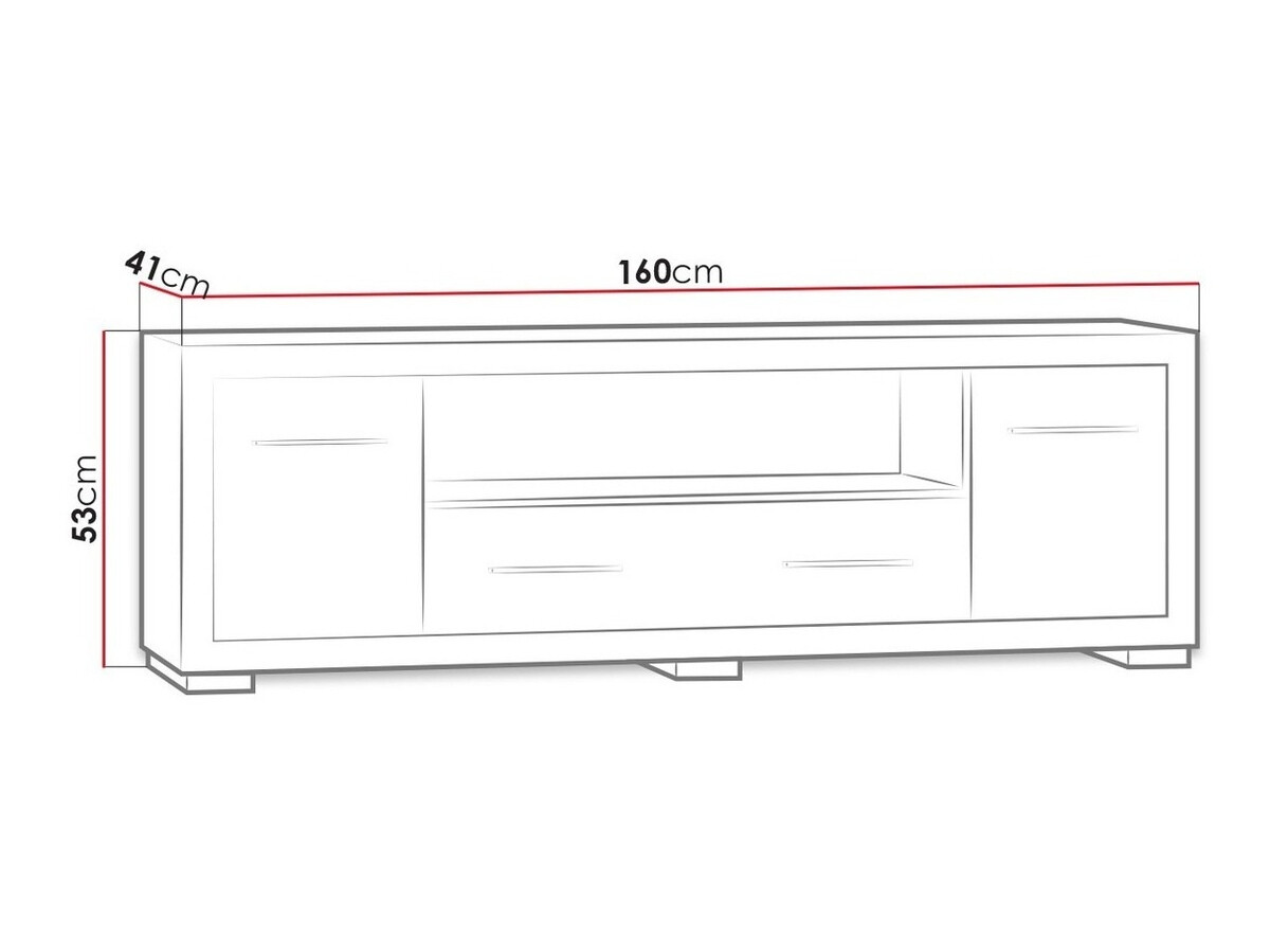 TV-meubel Fiomeri 116 (Eik santana donker)