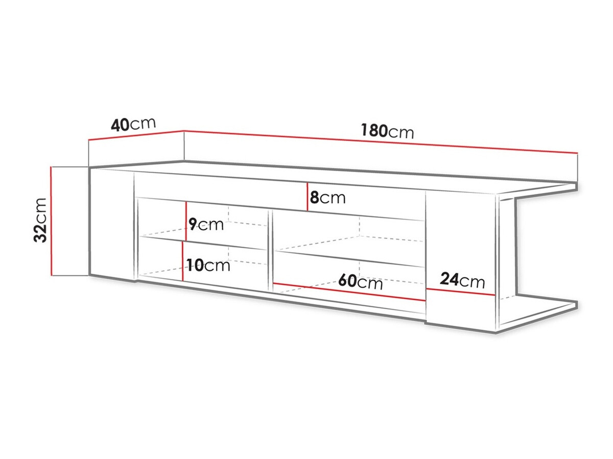 TV-meubel Nashville 112 (Wotan eik)
