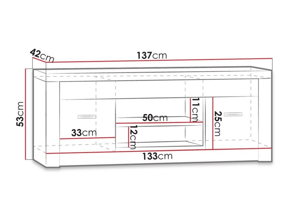 TV-meubel Serfeno 106 (Ambachtelijk wit)