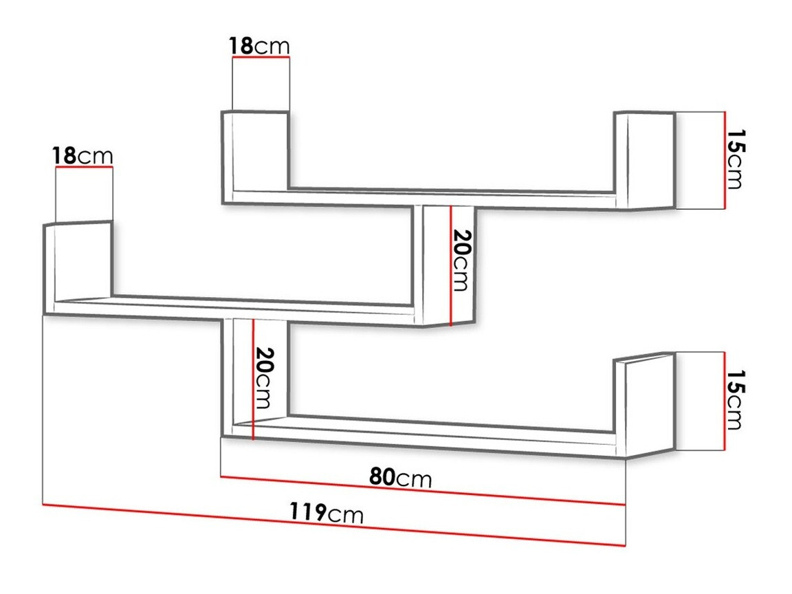 Wandplank Sarasota 104 (Sonoma eik)