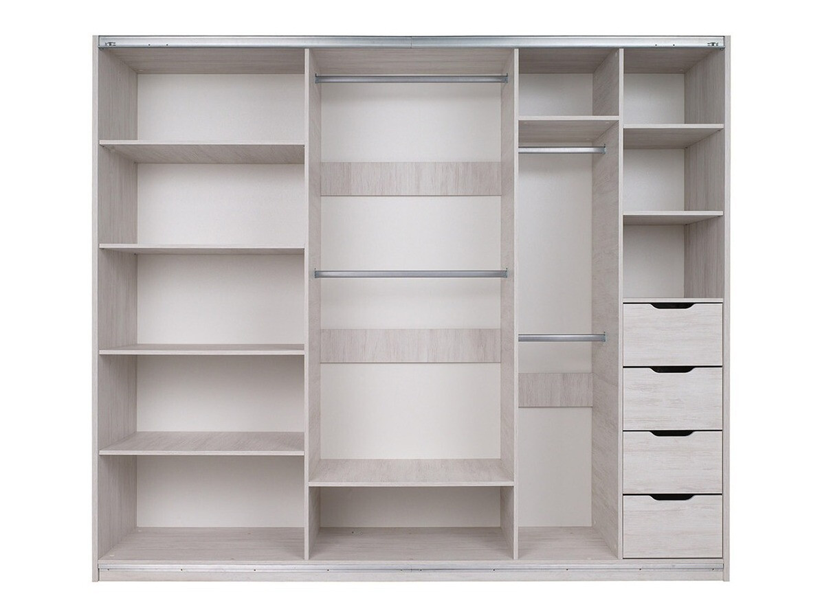 Slaapkamer set Fivelbo 120 (Gebleekt eiken + Grafiet glanzend)