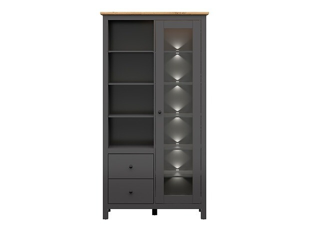 Boekenkast Sordoro 114 (Grafiet + Artisan eiken)