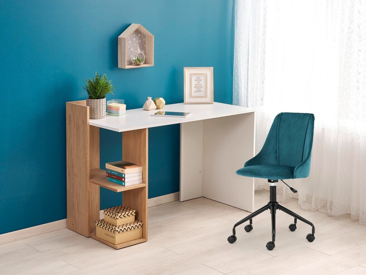 Bureau Houston 825 (Wit + Gouden eik)