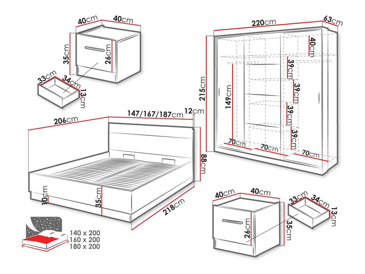 Slaapkamerset Livsori 109
