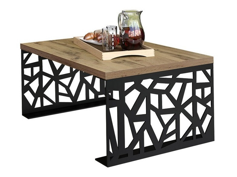 Salontafel Germantown 101 (Matzwart + Eiken)