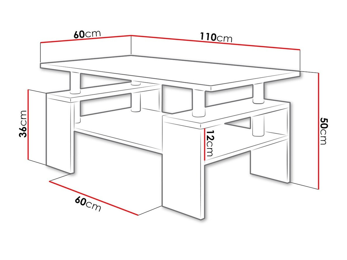 Salontafel Providence 124 (Sonoma eik)