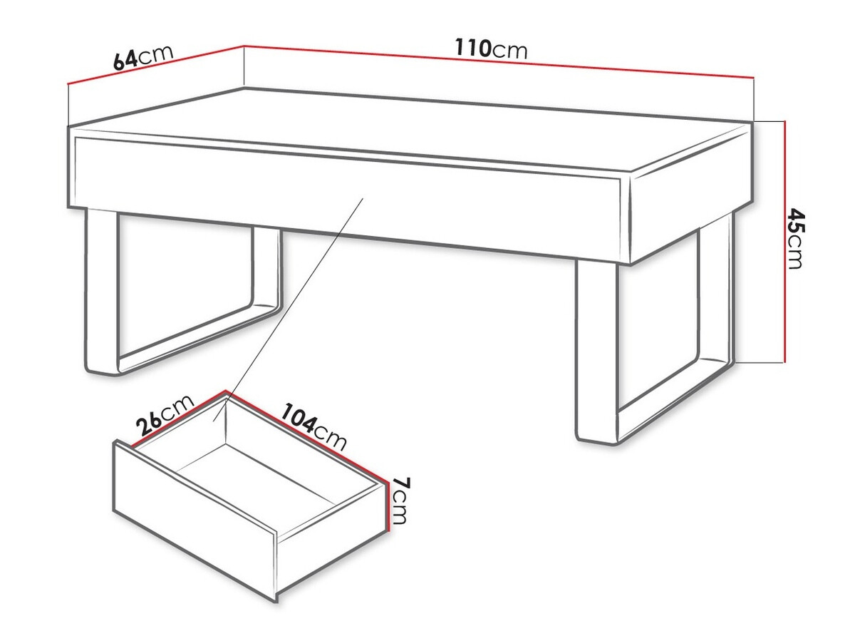 Salontafel Tivdalu 138 (Wit + Glanzend wit)