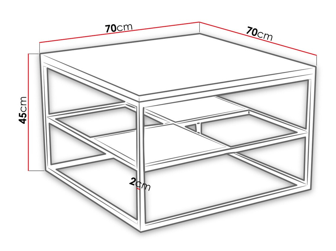 Salontafel Indiana A101 (Zwart + Eiken)