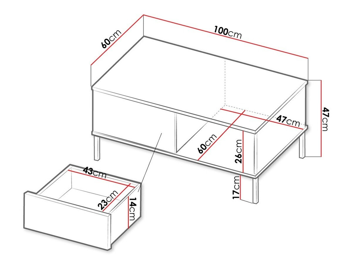 Salontafel Lomsore 102 (Wit)