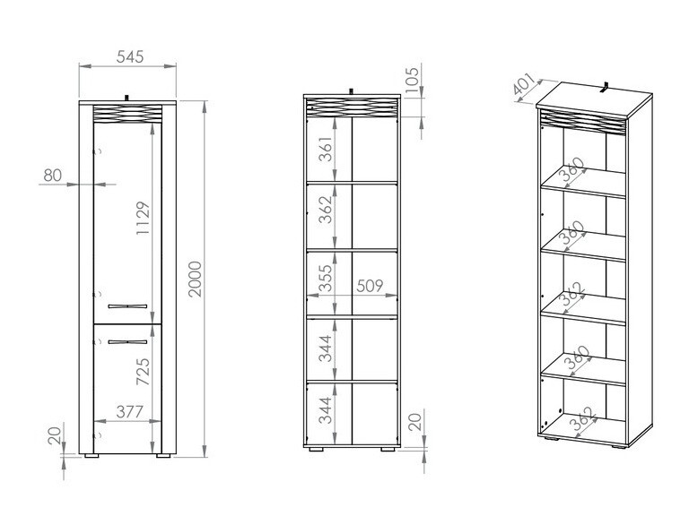Boekenkast Flonole 101