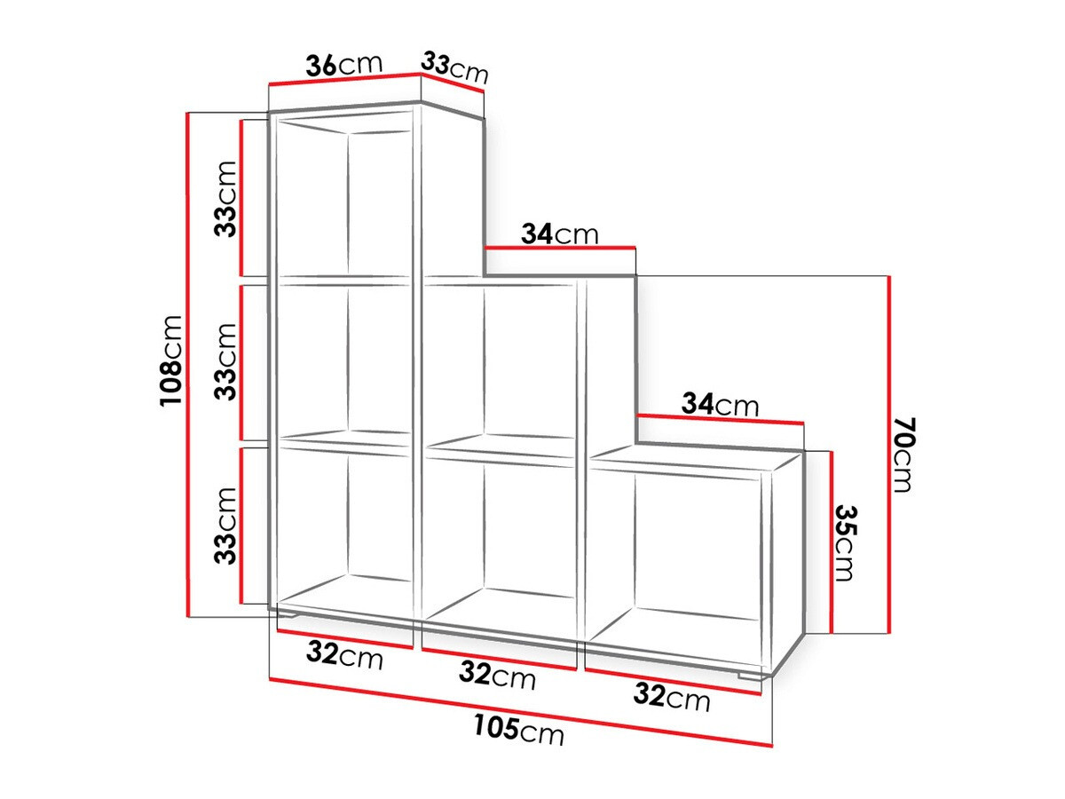Boekenkast Sarasota 110 (Sonoma eik)