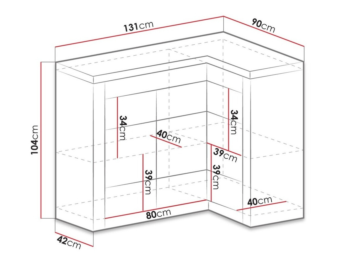 Hoekkastje Serfeno 112 (Donker essen)