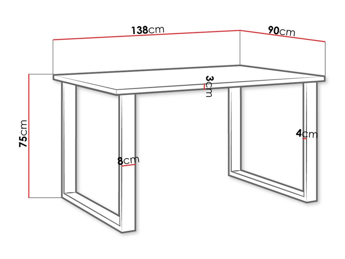 Tafel Tucson 137 (Lancelot-eik + Zwart)