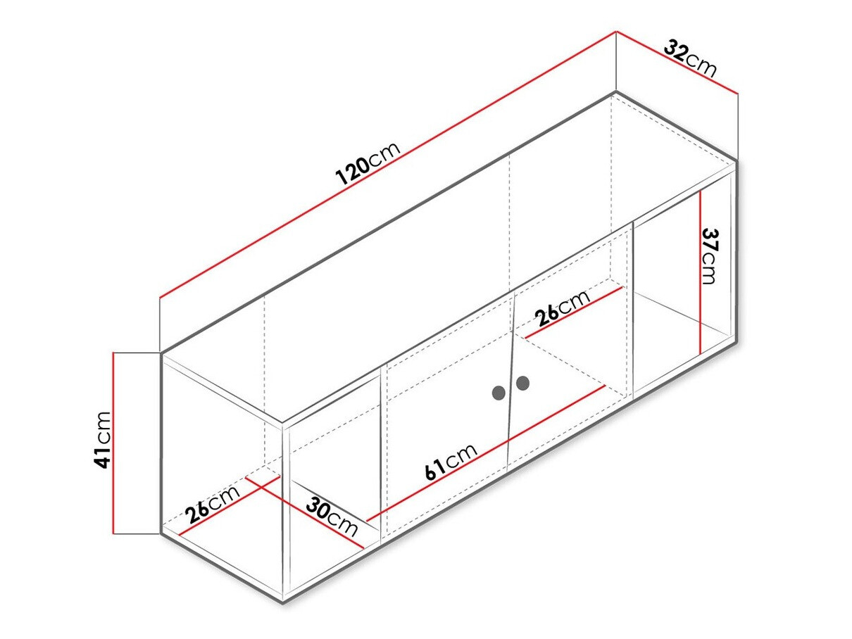 Wandkast Almira 112 (Artisan eiken + Wit)