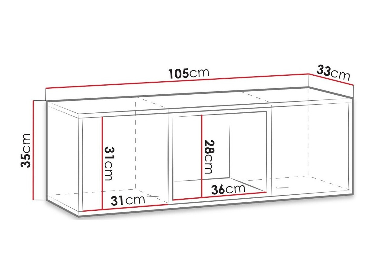 Wandkast Baltesi 111 (Wit + Artisan eiken)
