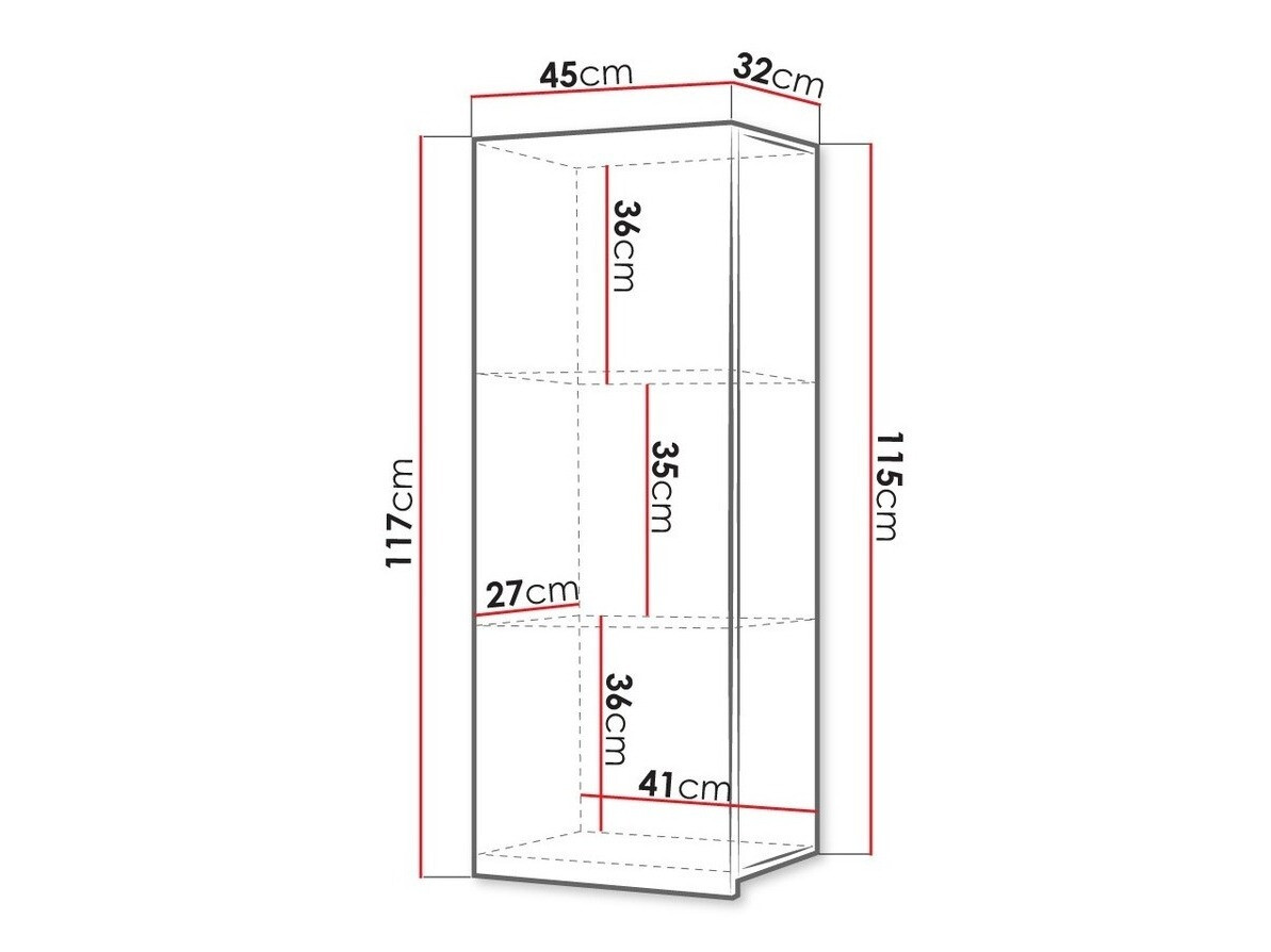 Wandkast Tivdalu 126 (Gouden eik)