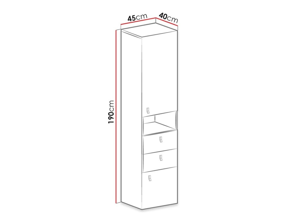 Boekenkast Camteso 102 (Wit + Eiken + Turquoise)