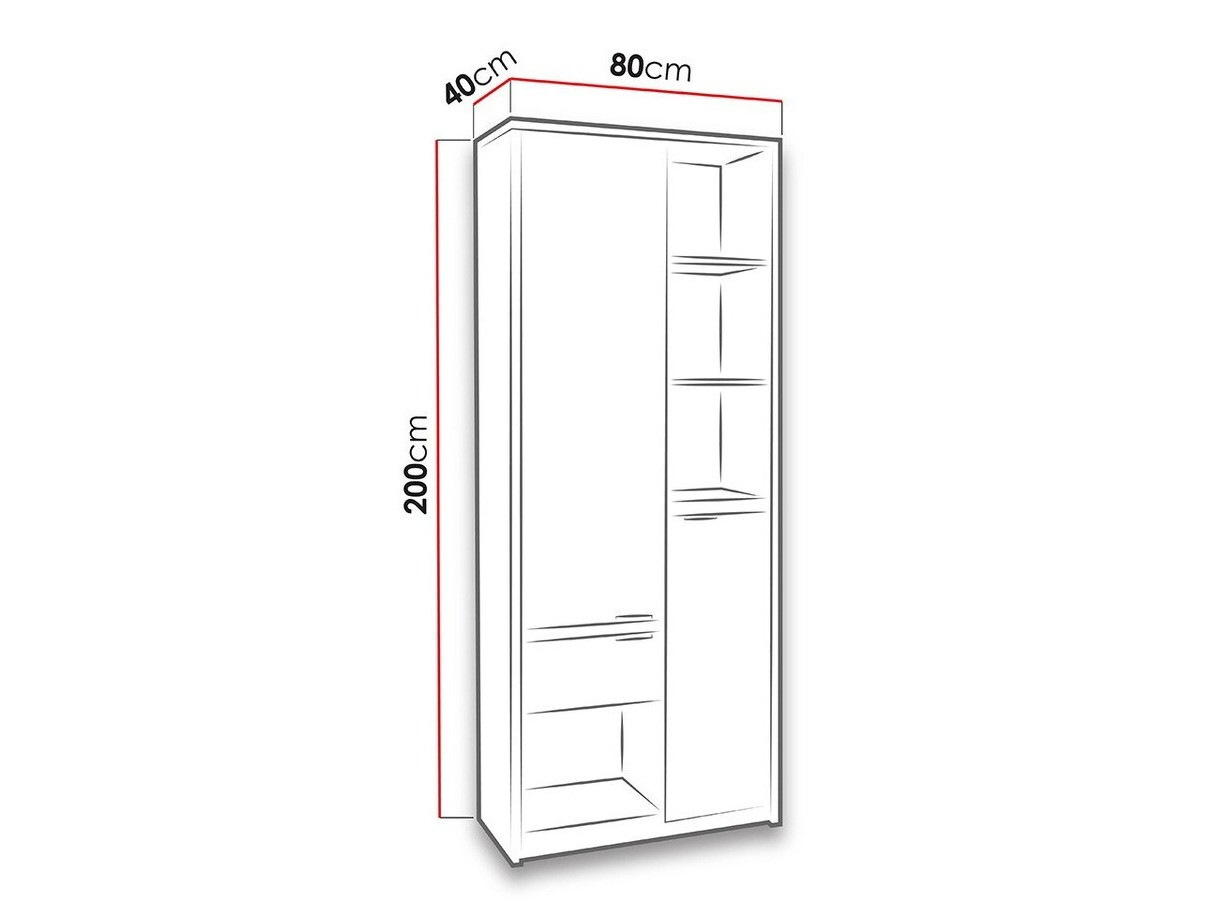 Boekenkast Fivelbo 107 (Klooster eik + Glanzend zwart)