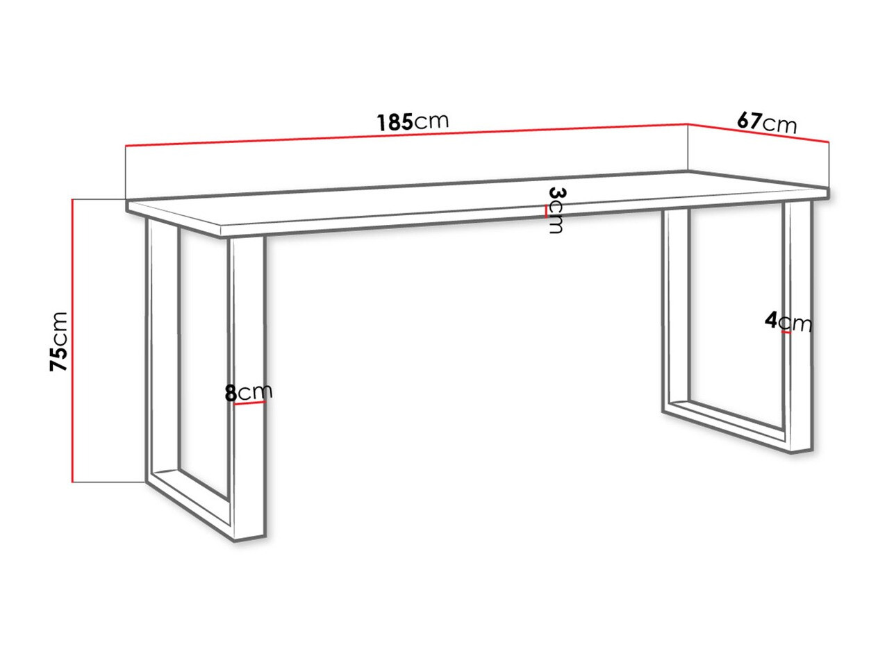 Tafel Tucson 138 (Artisan eiken + Zwart)