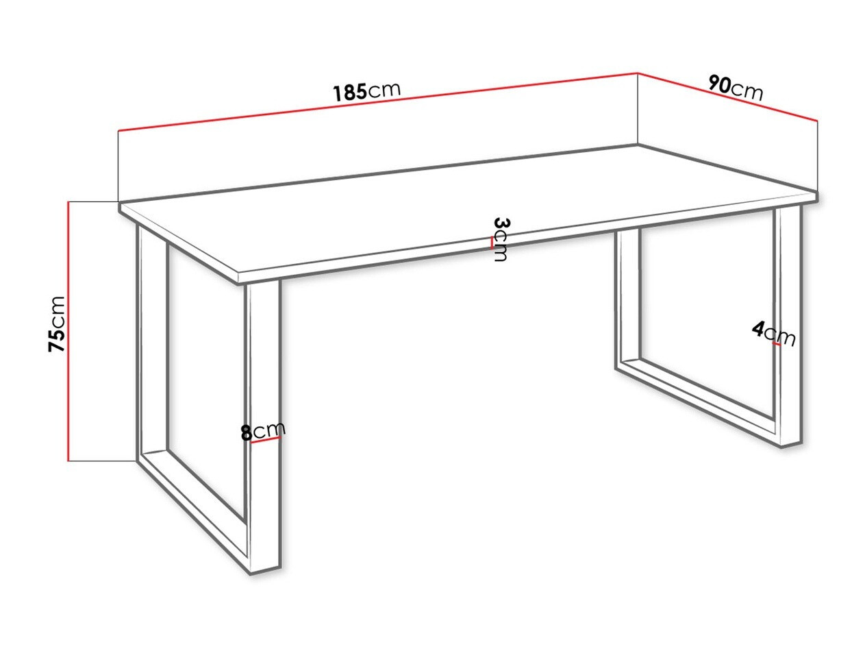 Tafel Tucson 139 (Artisan eiken + Zwart)