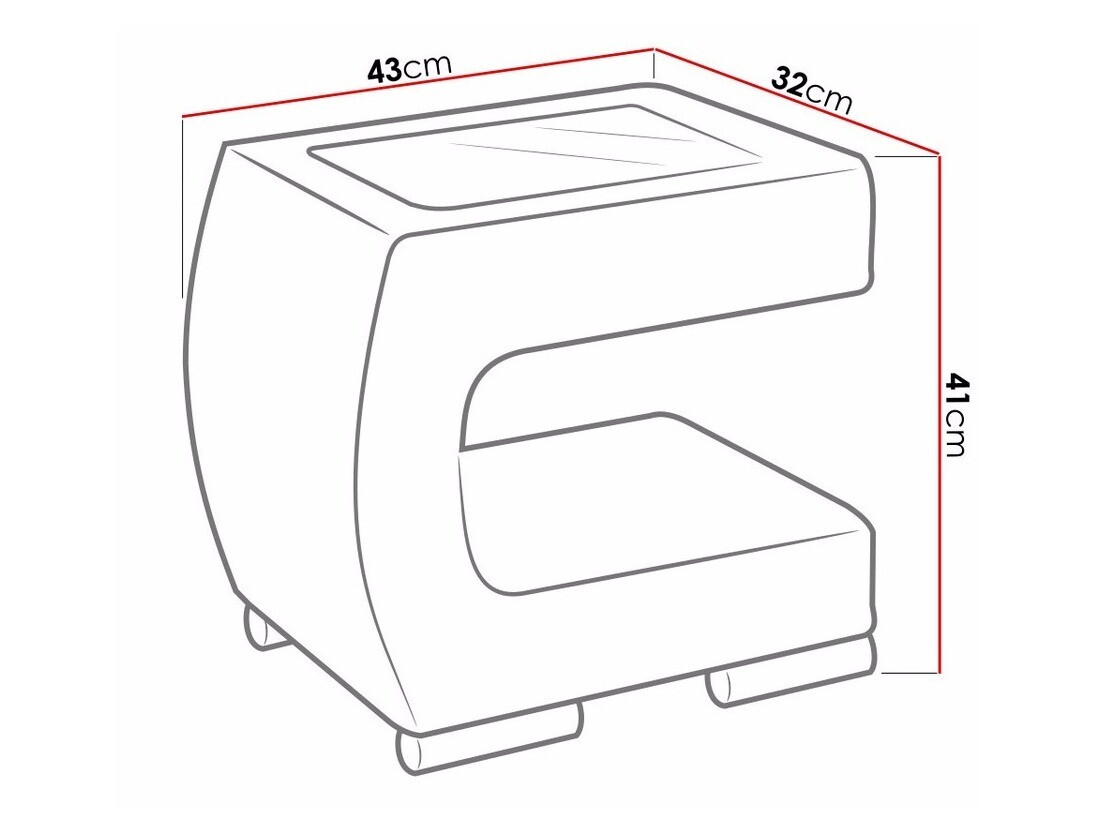 Nachtkastje Baltimore 105 (Soft 017)