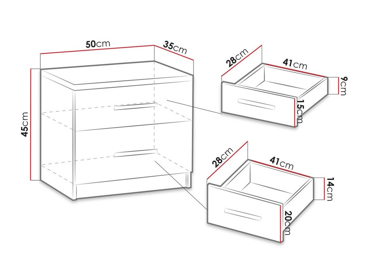 Nachtkastje Catromi 103 (Artisan eiken)