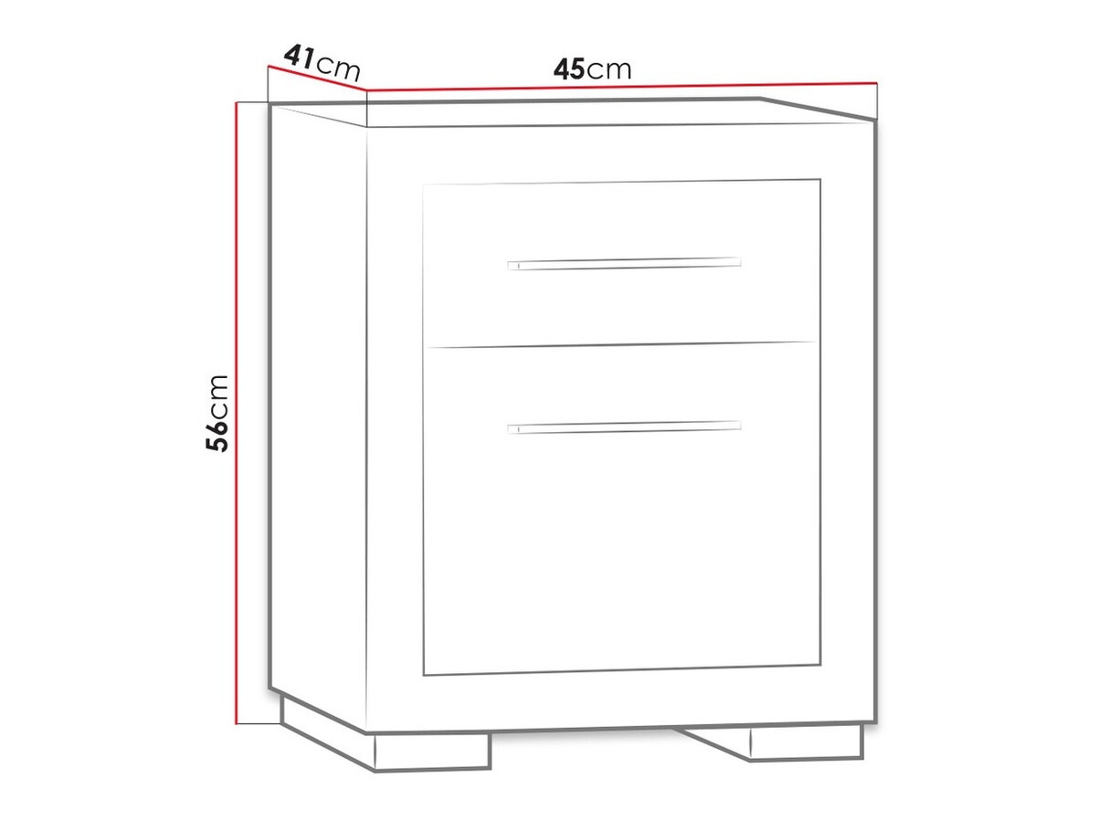 Nachtkastje Fiomeri 108 (Eik santana donker)