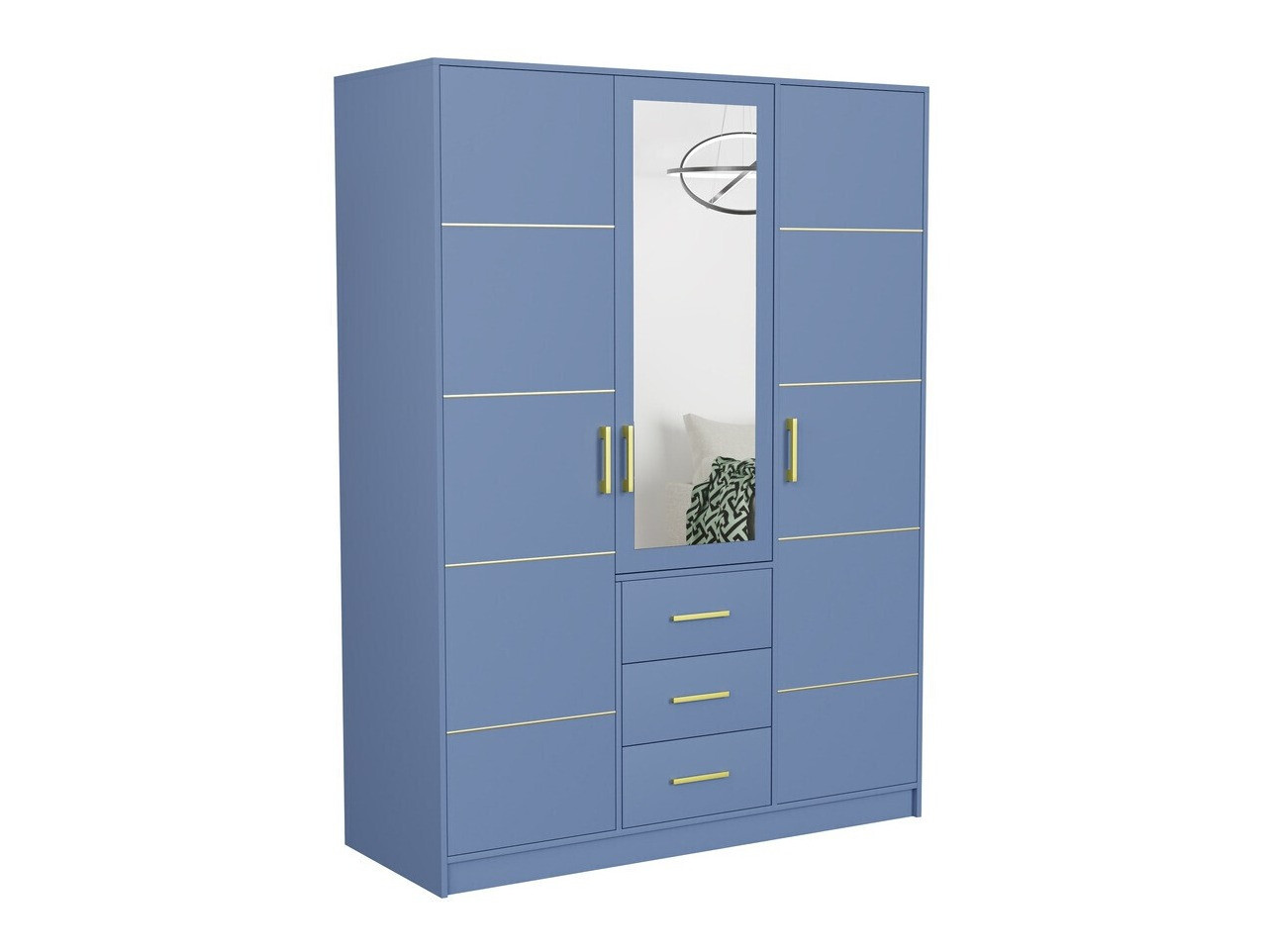 Slaapkamer set Dortivu 154 (Blauw + Inari 96)