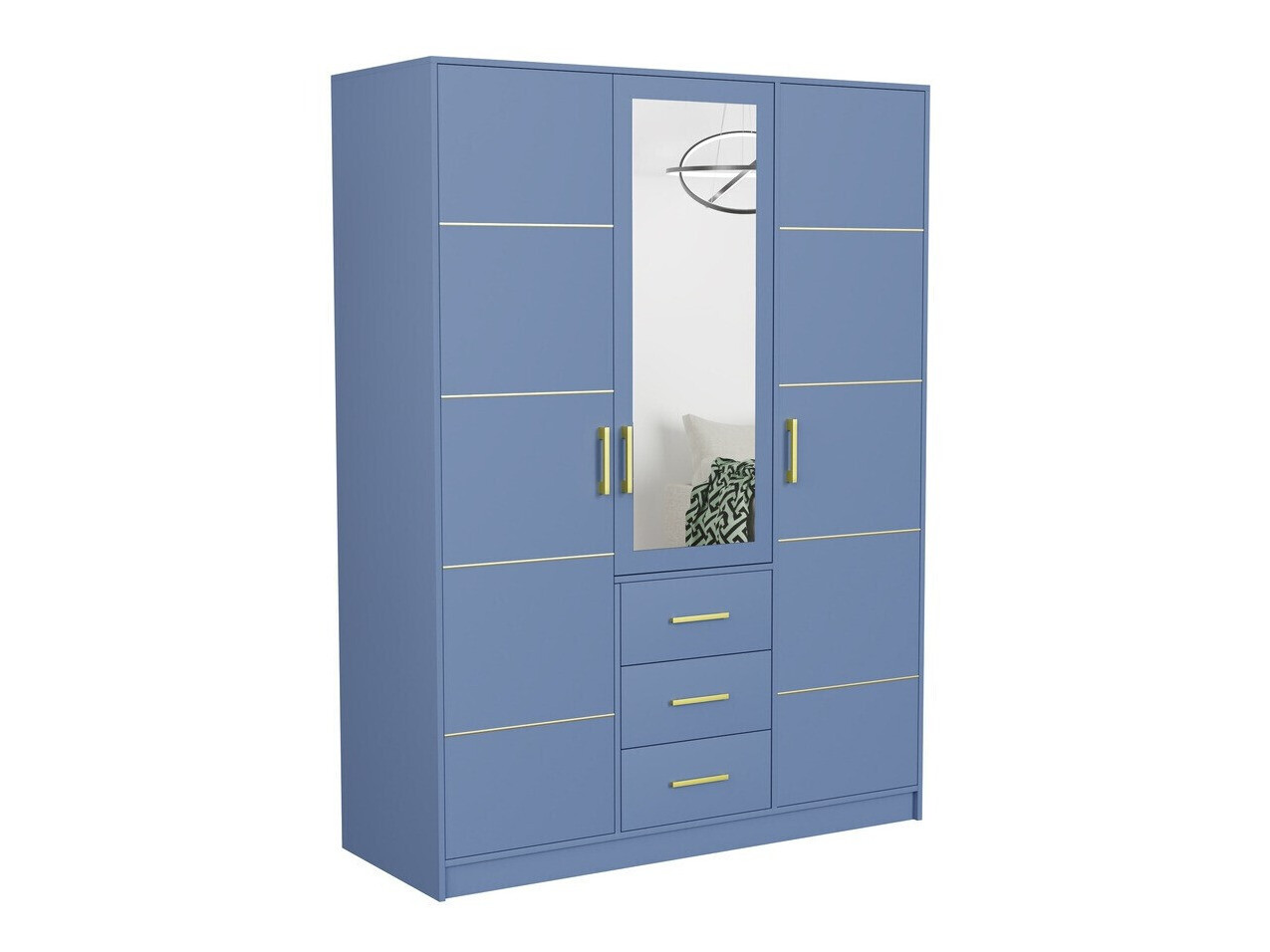 Slaapkamer set Dortivu 154 (Blauw + Inari 96)