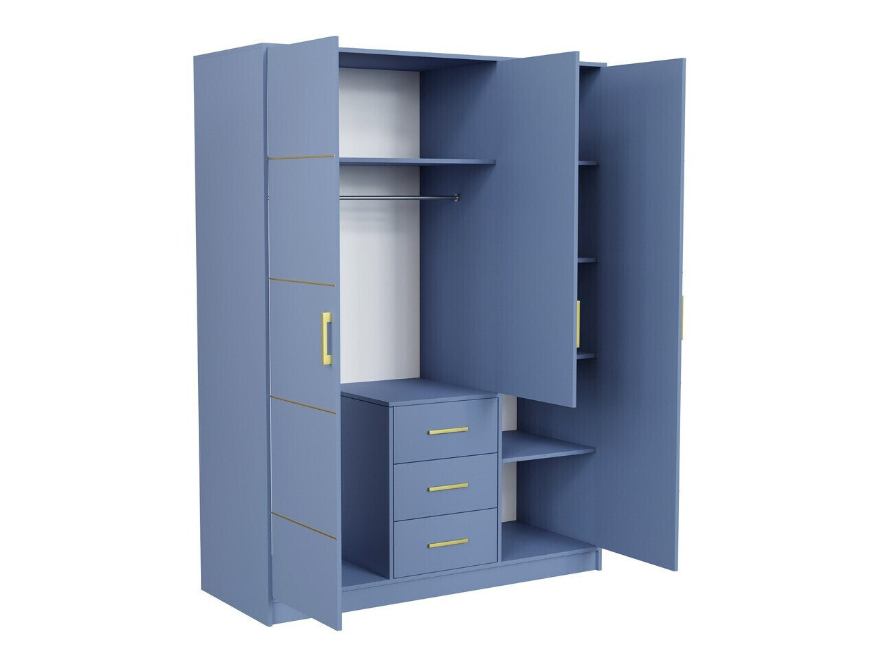 Slaapkamer set Dortivu 154 (Blauw + Inari 96)