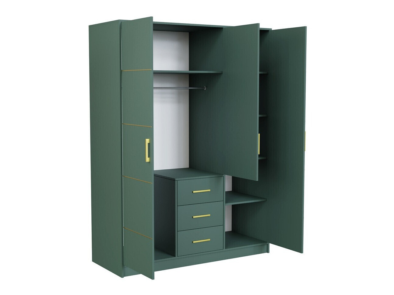 Slaapkamer set Dortivu 154 (Groen + Inari 96)