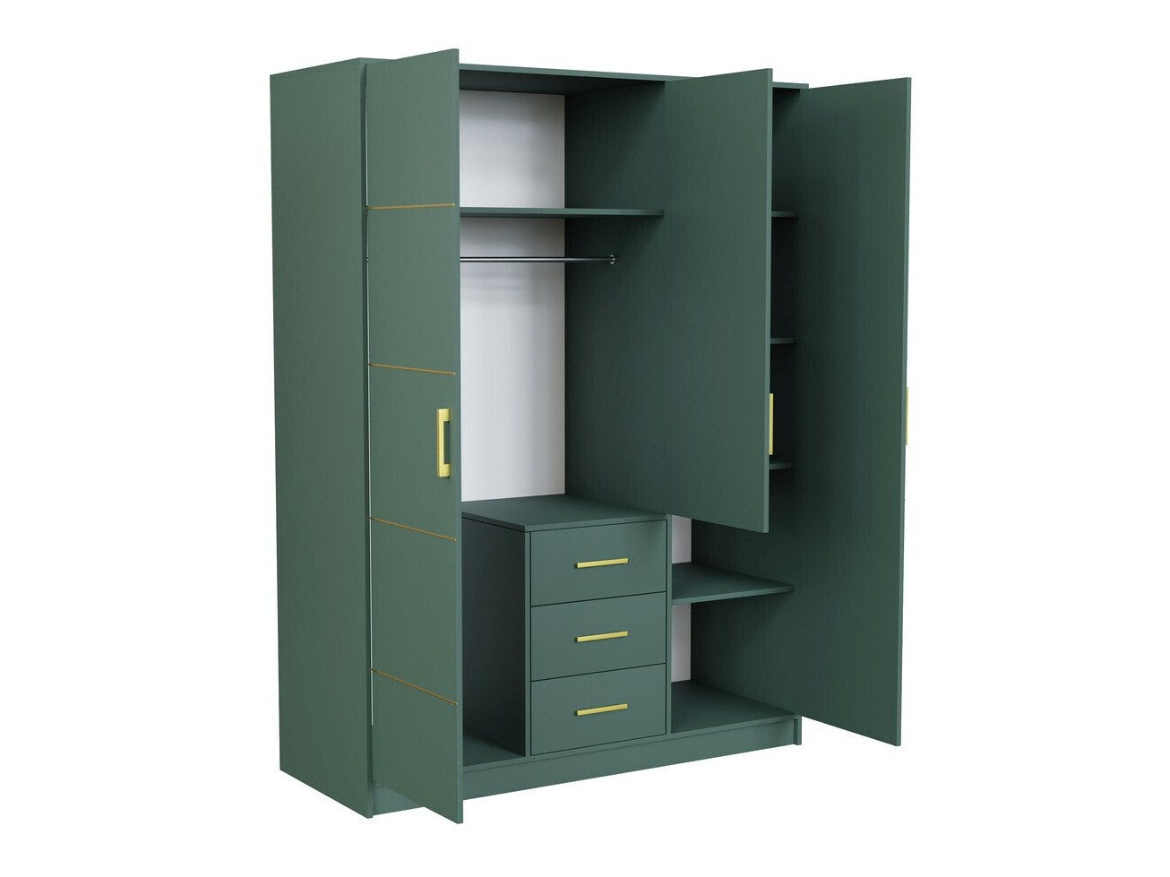 Slaapkamer set Dortivu 154 (Groen + Inari 96)