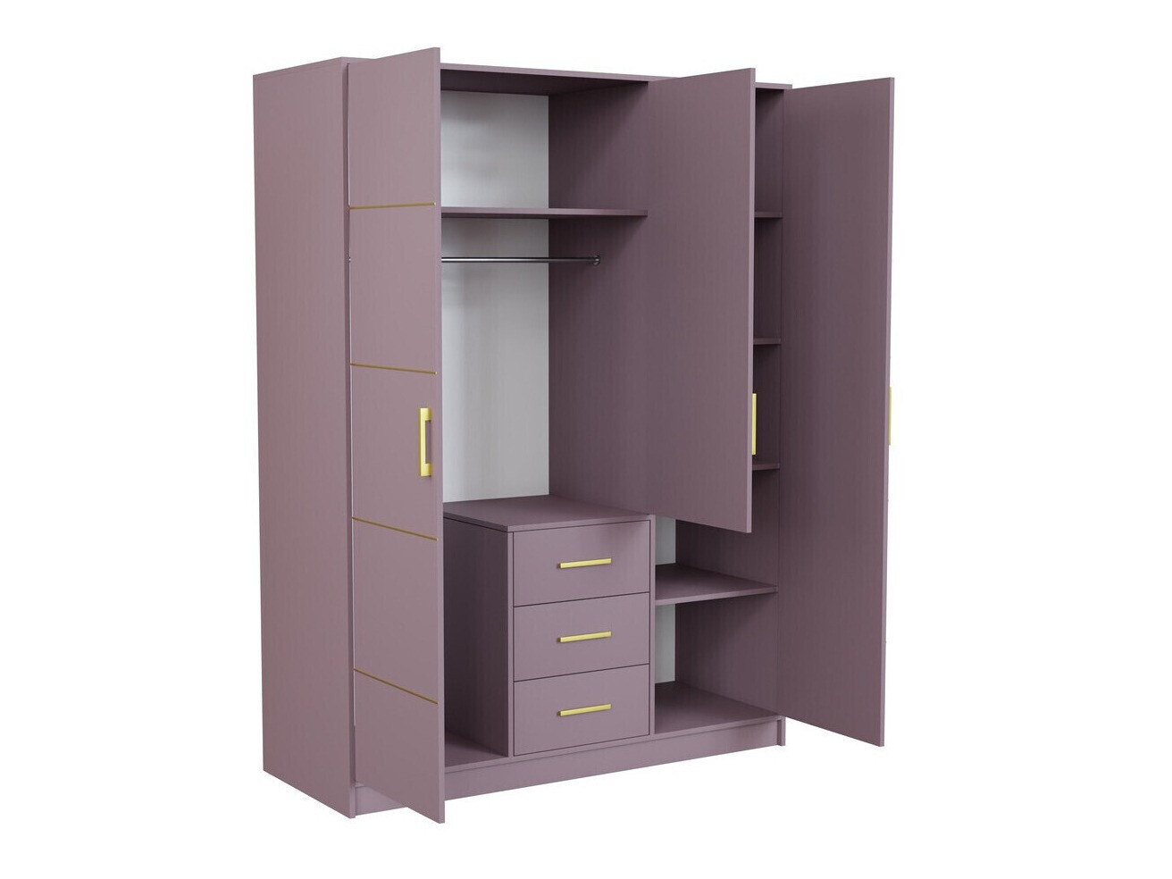 Slaapkamer set Dortivu 154 (Paars + Inari 96)