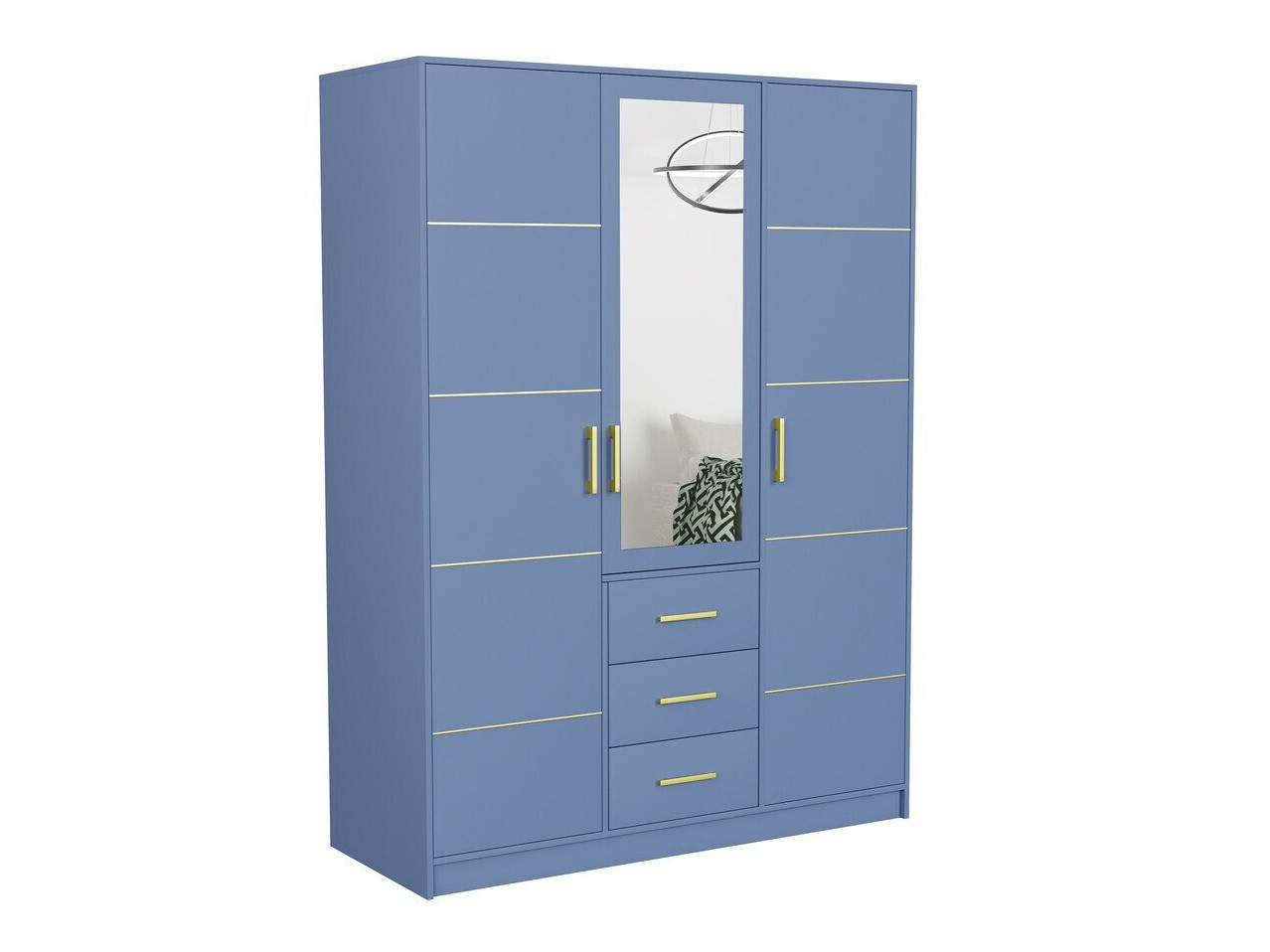 Slaapkamer set Dortivu 154 (Blauw + Inari 96)