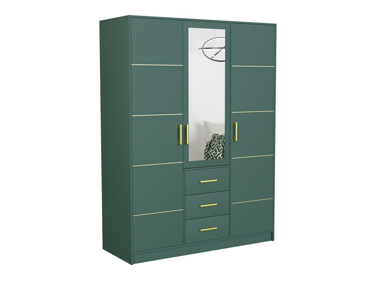 Slaapkamer set Dortivu 154 (Groen + Inari 96)