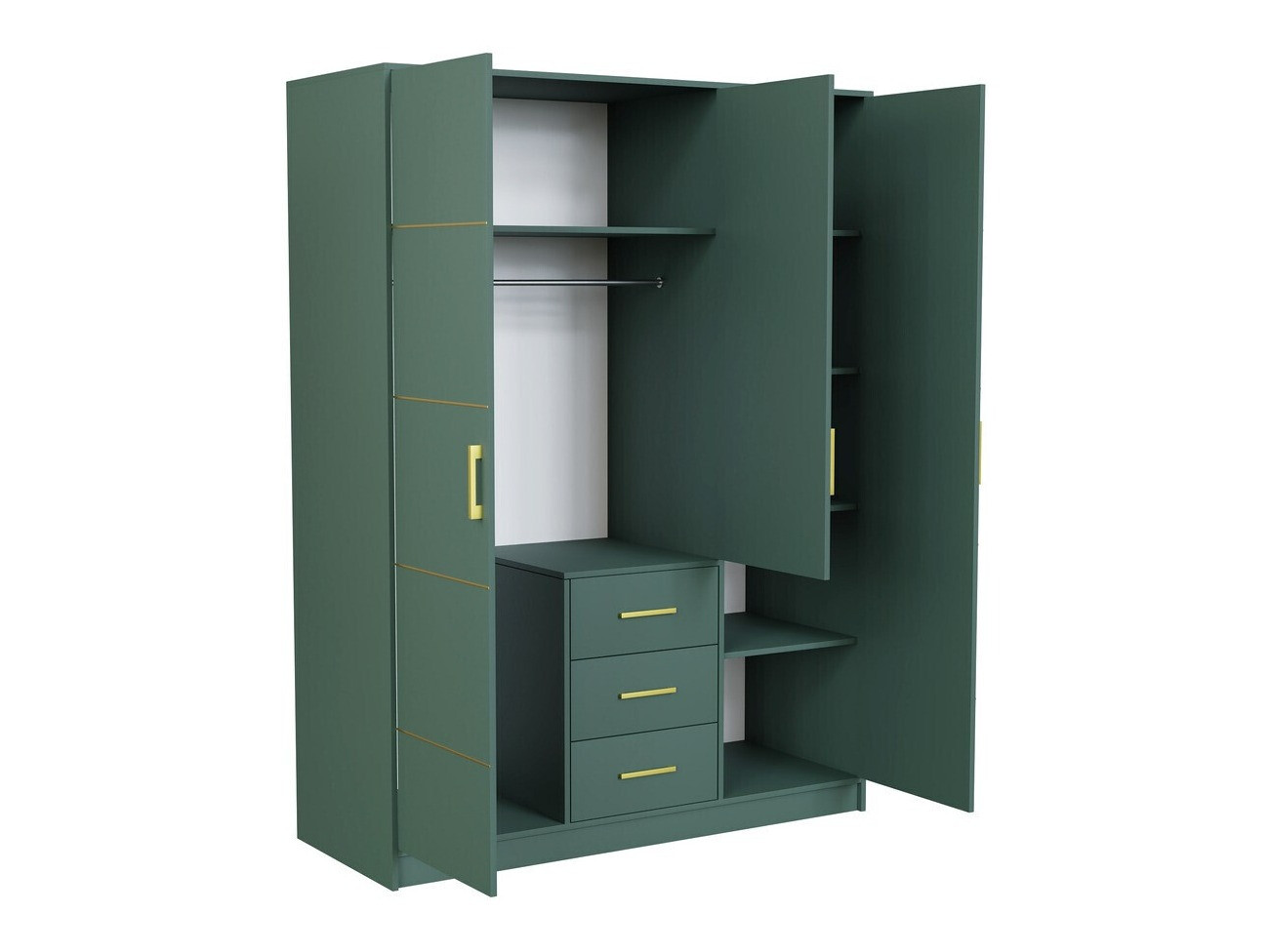 Slaapkamer set Dortivu 154 (Groen + Inari 96)