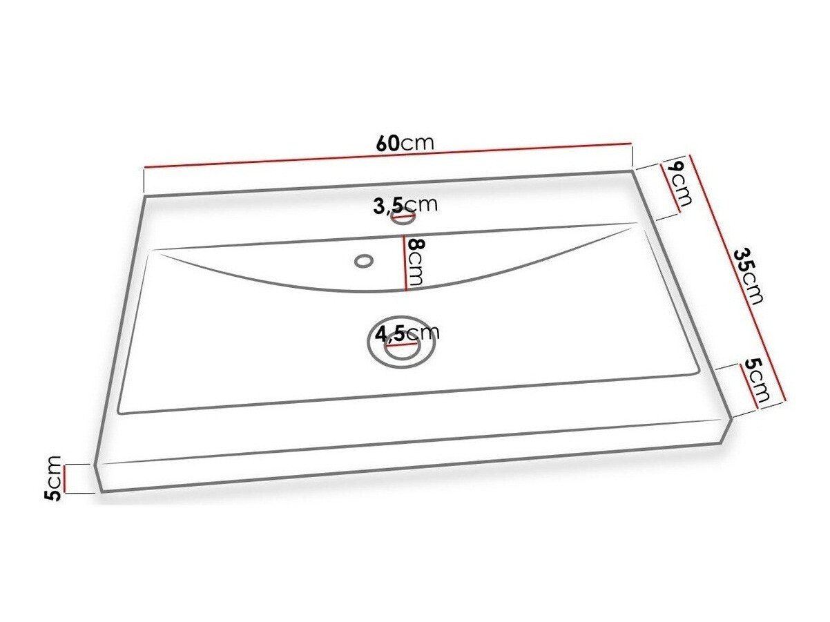 Badkamerset Sarasota 109 (Wit + Glanzend wit)