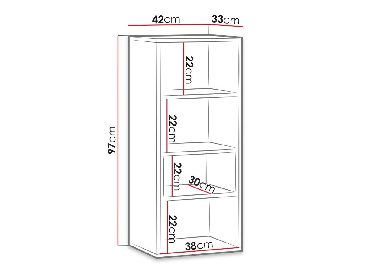 Wandplank Baltesi 112 (Artisan eiken + Zwart)