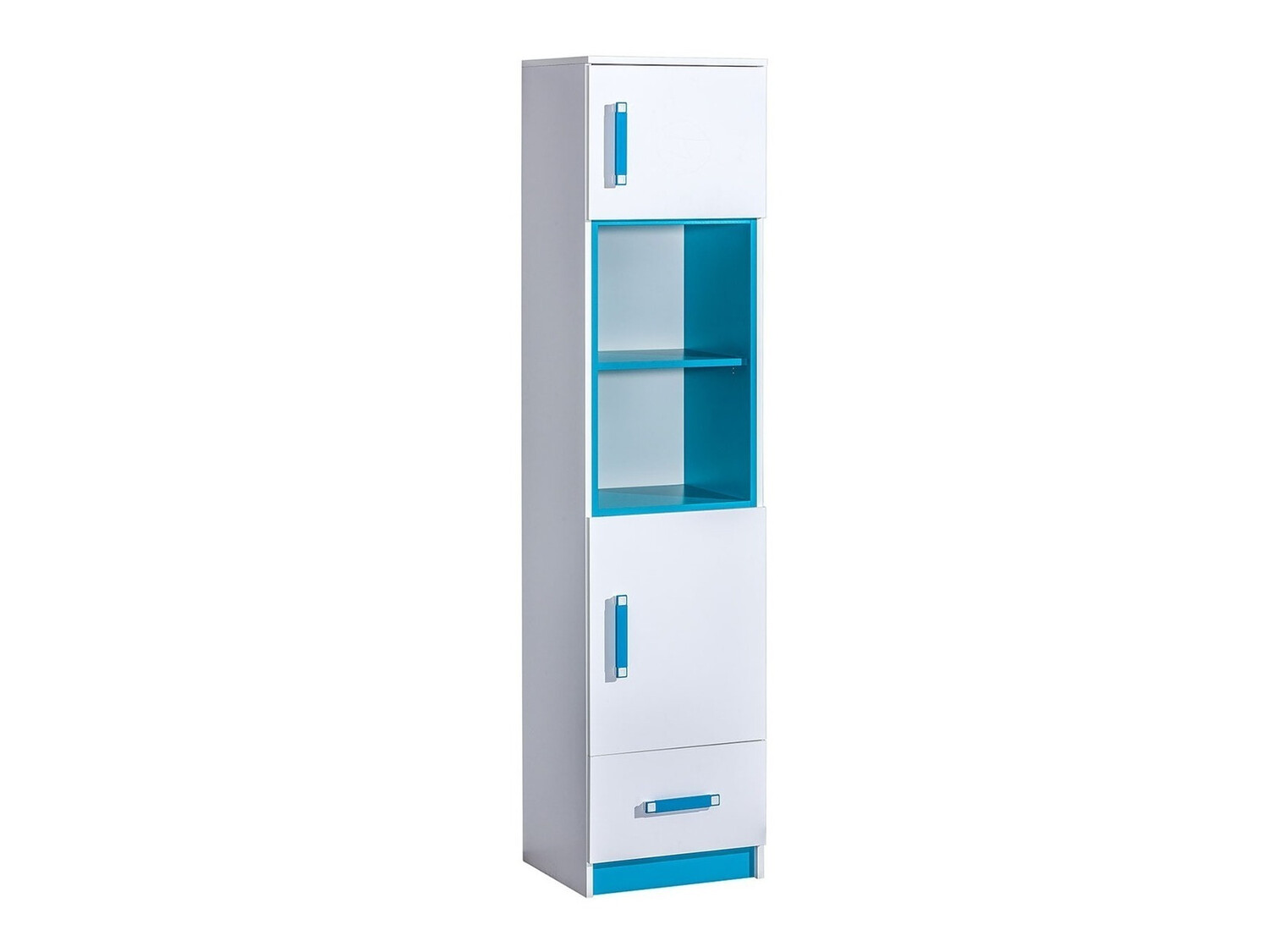 Boekenkast Sorviru 104 (Wit + Turquoise)