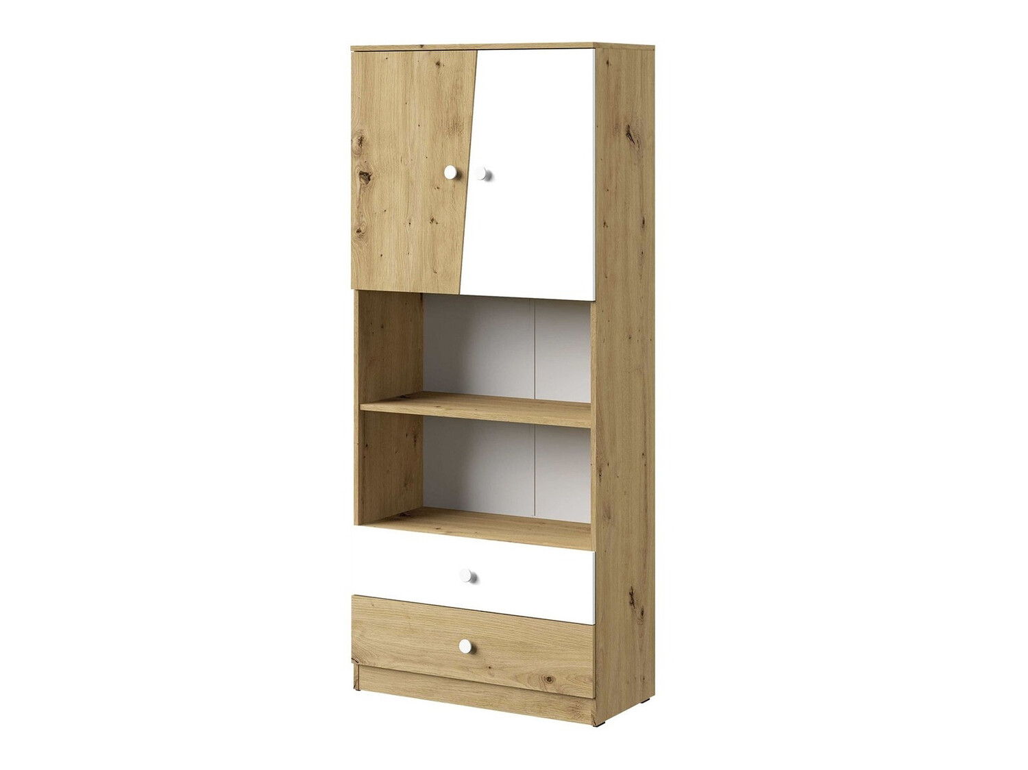 Boekenkast Almira 103 (Artisan eiken + Wit)
