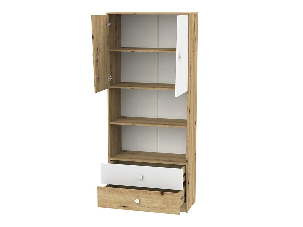 Boekenkast Almira 103 (Artisan eiken + Wit)