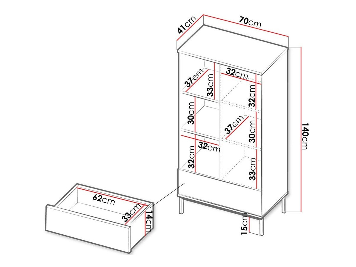 Boekenkast Lomsore 103 (Licht hout)