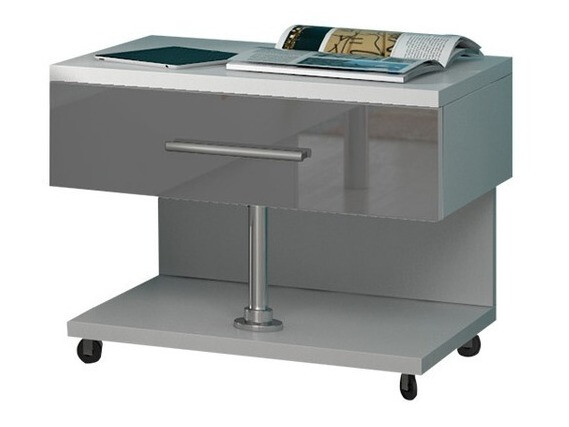 De reeks van de kinderkamer Salmere 110 (Glanzend wit + Grijs met glans)