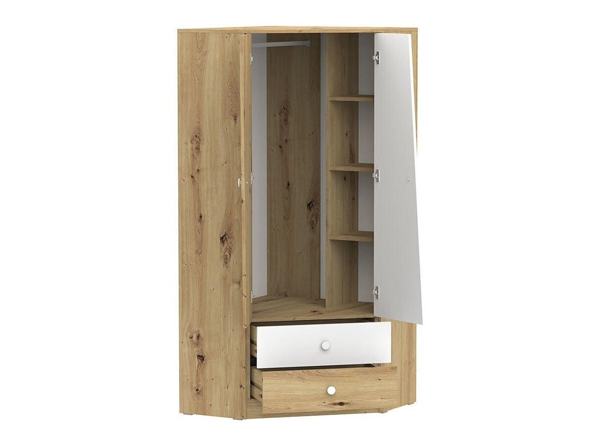 Meubelset Almira 116 (Artisan eiken + Wit + Grijs)