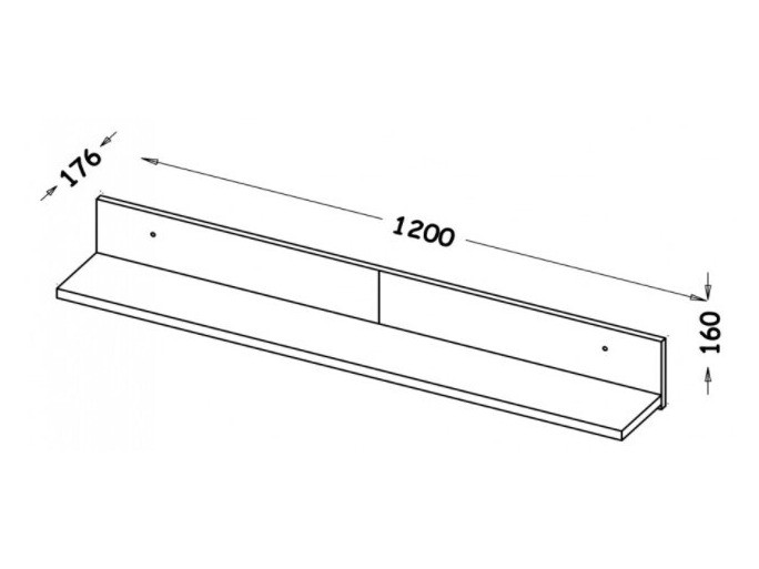 Wandplank Oderevu 108