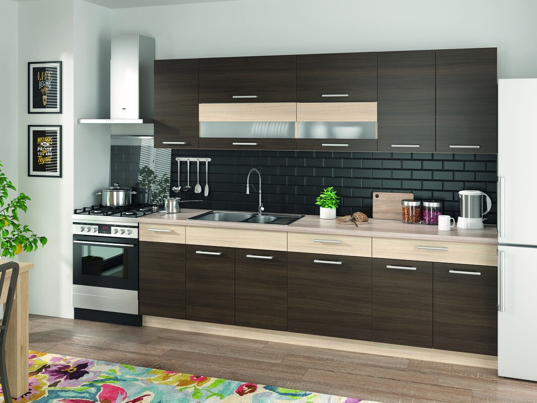 Modulaire spoelbakkast met deuren Mode Dark 115