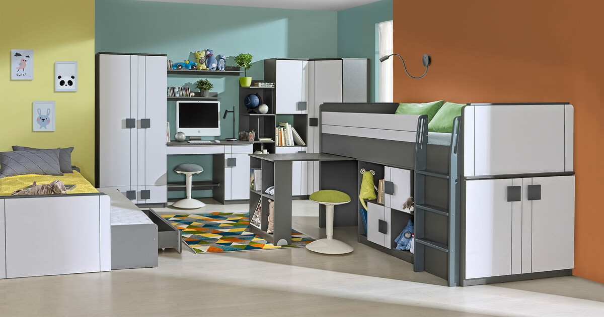 Bureau Elmenou 105 (Wit + Antraciet)