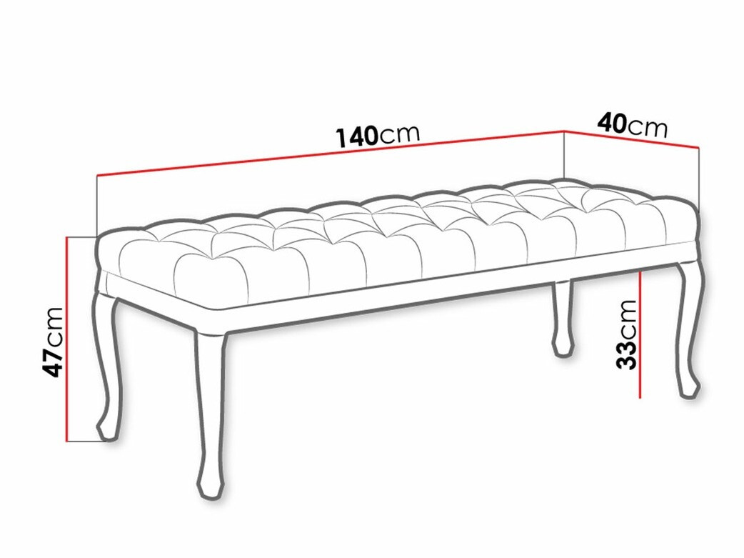 Gestoffeerde hocker Florence 105 (Primo 8801)