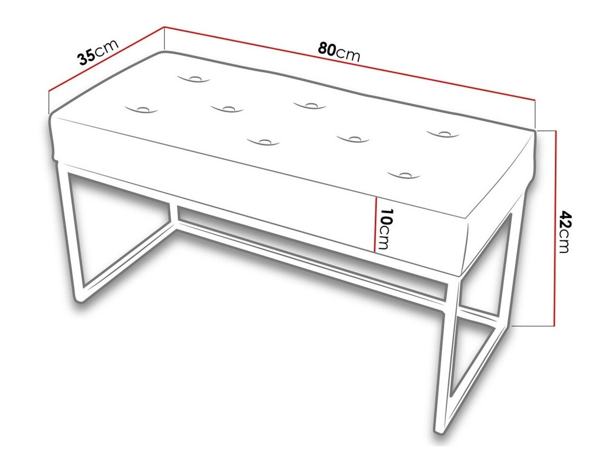 Gestoffeerde hocker Germantown 103 (French Velvet 673)